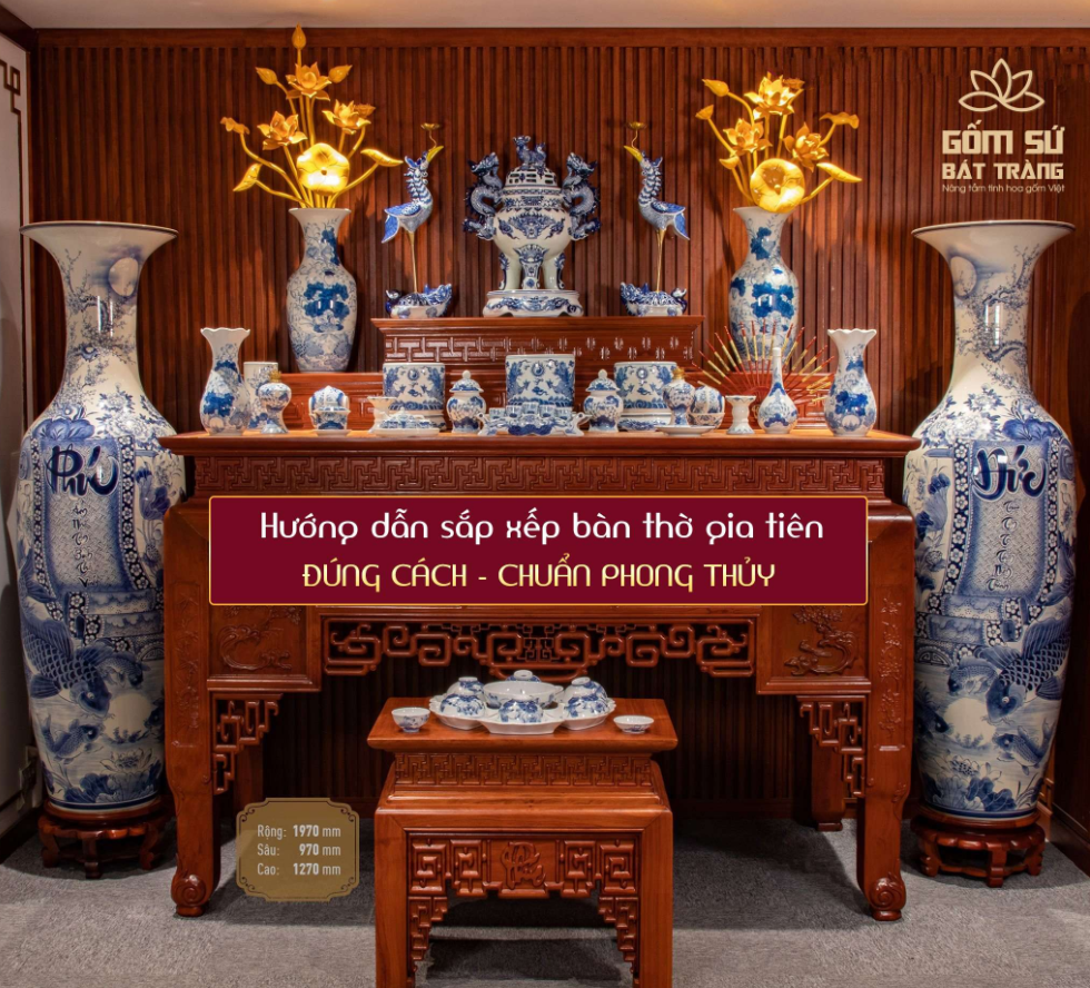 Hướng dẫn chọn bát hương trên ban thờ gia tiên đúng phong thuỷ